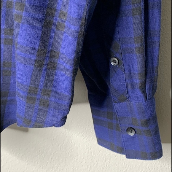 MADEWELL Top blue Plaid Wrap-Front Shirt in Arion XS - Picture 8 of 13